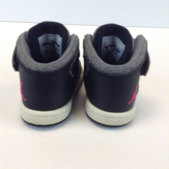 Nike Jordan 1 Flight 4 Prem GT Cool Grey/Vivid Pink-Black-White Sneakers - Picture 3 of 14